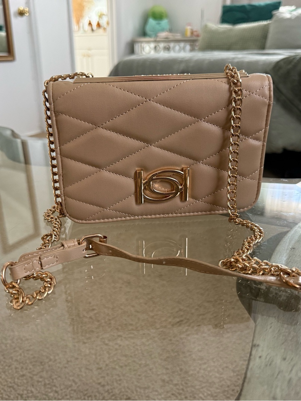 Bebe Abigail Quilted Crossbody Bag